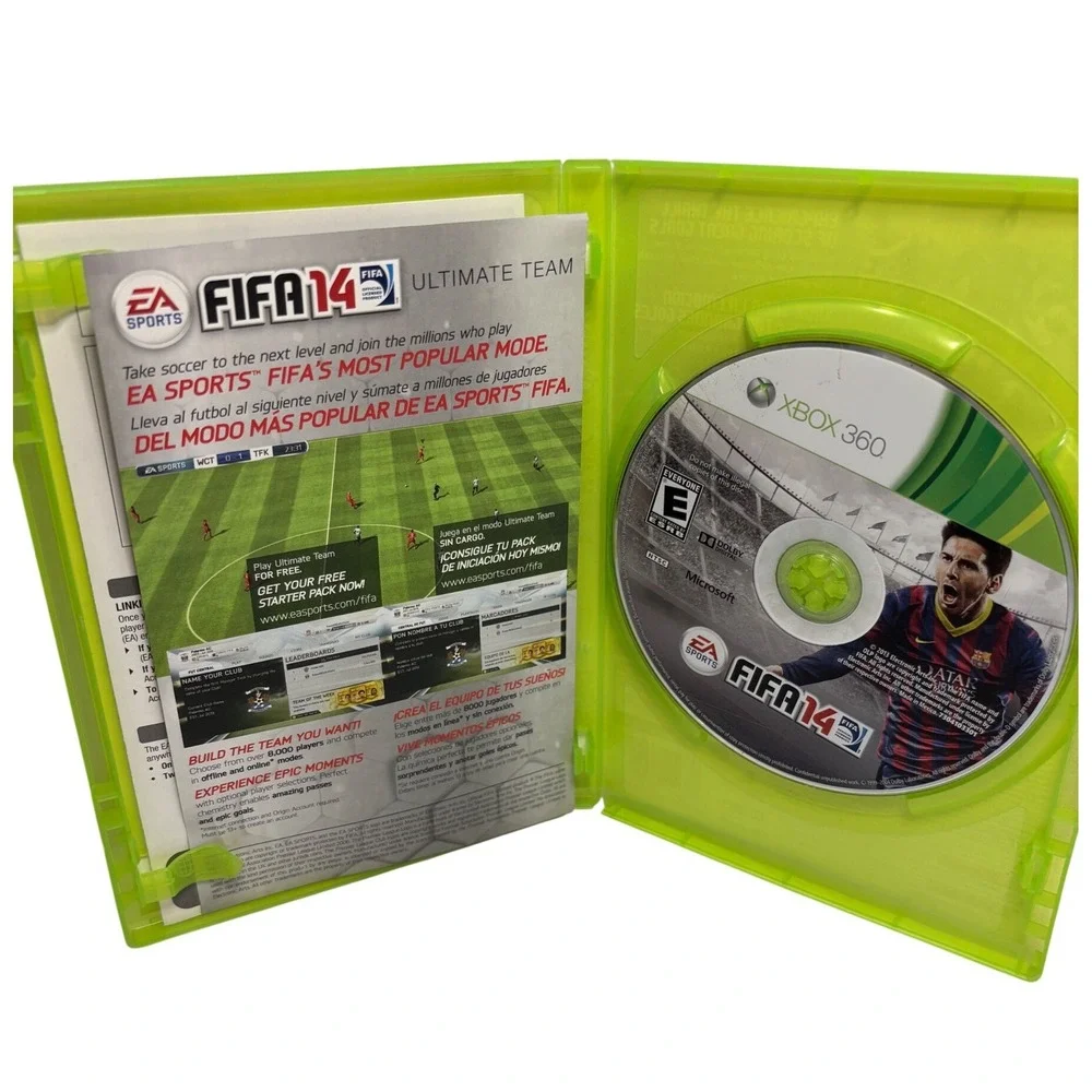 FIFA 14 Microsoft Xbox 360 EA Sports Soccer Video Game NTSC Lionel Messi Cover